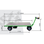 Plateau électrique agricole conçu pour le transport de botte de paille -Capacité de charge 700 kg sur terrain plat -CT2-A-249 - STI constructeur_9