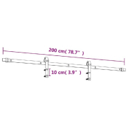 Vidaxl porte coulissante et kit de quincaillerie 90x210 cm pin massif 3203041_9