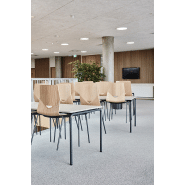 Chaise empilable Fourcast2® Line - dossier flexible en V, 8 couleurs disponibles, patins en téflon_9