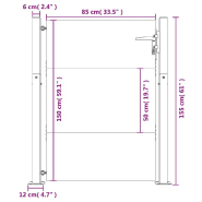 Vidaxl portail de jardin 105x155 cm acier corten 153265_9