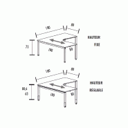 Bureau d'angle compact - hauteur fixe ou réglable - So Vera_9