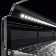 Vitrine réfrigérée à poser noire avec éclairage LED - 200 L - 3 niveaux_9