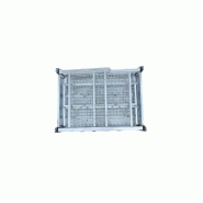 Rack de stockage - Panier grillagé pliable en acier galvanisé - 122 cm x 90 cm - Charge max 1200 kg_9