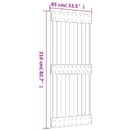 Vidaxl porte coulissante et kit de quincaillerie 85x210 cm pin massif 3203217_9
