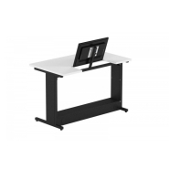 Table informatique ergonomique et sécurisée avec écran semi-encastré - DATA - Fabrication française, piètement réglable et choix de finitions_9