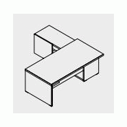 Bureau de Direction Mito réglable en hauteur - MDD - 219, Gauche, Sycomore foncé_9