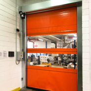 Porte industrielle à enroulement rapide - système d'automatisation essentiel - design minimal - RolliGO_9