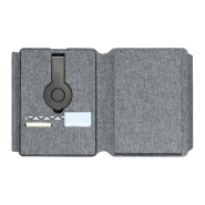 Carnet de notes chargeur sans fil - 5000 mAh - Polyester 300D RPET - Compatible Apple Watch® et iPhone® 12+_9