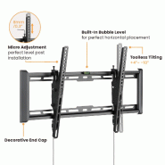 VALUE Support mural TV, distance murale de 47 mm, inclinable,_9