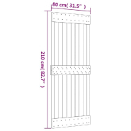 Vidaxl porte coulissante et kit de quincaillerie 80x210 cm pin massif 3203200_9