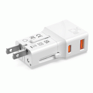 ROLINE Chargeur de voyage USB avec prise UK/US/Euro, 2 ports, 1x QC3.0 A + 1x C (PD), 25W_9