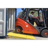 Rampe d'accès galvanisée pour conteneur au sol - Capacité 6,5T - AZ Ramp HCRN-065 GAV - Acier galvanisé et norme CE_9