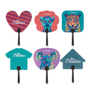 Éventail sur-mesure - poignée plastique et papier stratifié - impression digitale logo - minimum 100 pcs_9