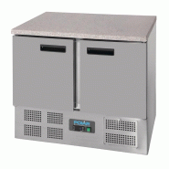 Table réfrigérée positive plan de travail en marbre Série G 2 portes 240L CL108 Polar_9