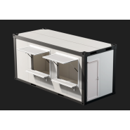 Bungalow Snack en container 20 pieds - Blanc et Noir - 6m x 2,5m - Eurobox_9