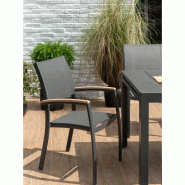 Fauteuil de jardin fixe essence 61,5x58x92,3cm – MTF – aluminium et teck – 2nab3128_9