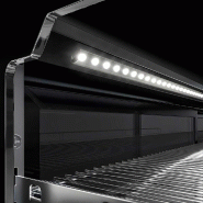 Vitrine réfrigérée posirtive à poser noire avec éclairage LED et vitre droite - 120 L_9