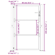 Vidaxl portail de jardin 105x130 cm acier corten 153204_9
