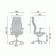 Fauteuil de Direction cuir Creta - Mobel Linea - cuir noir_9