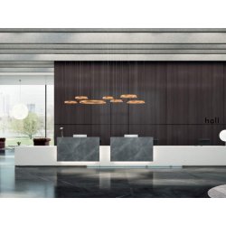 Banque d'accueil haut de gamme lumineuse - LUX - Design modulaire et finition luxueuse