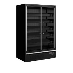 Vitrine réfrigérée Galaxy+ GP14FGD Black - basse consommation avec tablettes réglables et éclairage LED