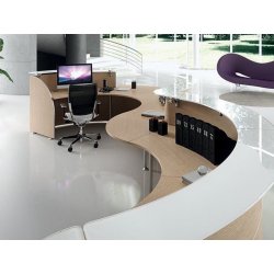 Banque d'accueil modulable arrondie - DV701 ABAKO