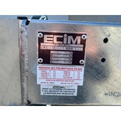 ECIM remorque porte engins 2 essieux 3t5 neuve