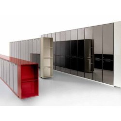 Banque d'accueil linéaire et contemporaine - YO - Design moderne, modulaire et personnalisable