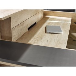 Banque d'accueil droite classique en bois - AVANT, design adaptable à tout environnement