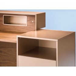 Banque d'accueil moderne éclairée - TOKI CUBE - design contemporain et élégant, modulable, avec éclairage LED optionnel