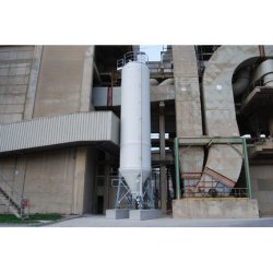 Silo industriel sur pieds écartés - châssis galvanisé à 4 pieds - boulonnerie en acier galvanisé - capacité jusqu'à 200 m3