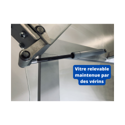 Vitrine réfrigérée traditionnelle VALOA - EINF 937, 937 mm x 1040 mm, -1°C à +5°C, LED, plexi coulissant