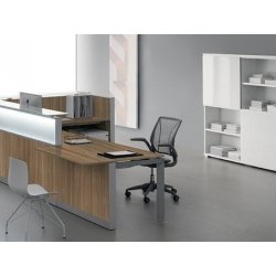 Banque d'accueil d'angle rétro-éclairée LED - DV702 - Conception modulaire avec finitions modernes