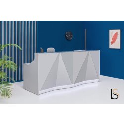 Banque d'accueil droite Alpa - MDD - Gris brillant