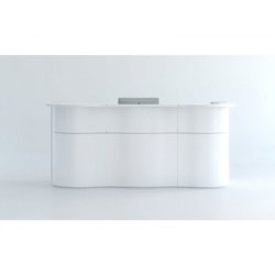 Banque d'accueil moderne et élégante WAVE - Design ondulé et configurations personnalisées