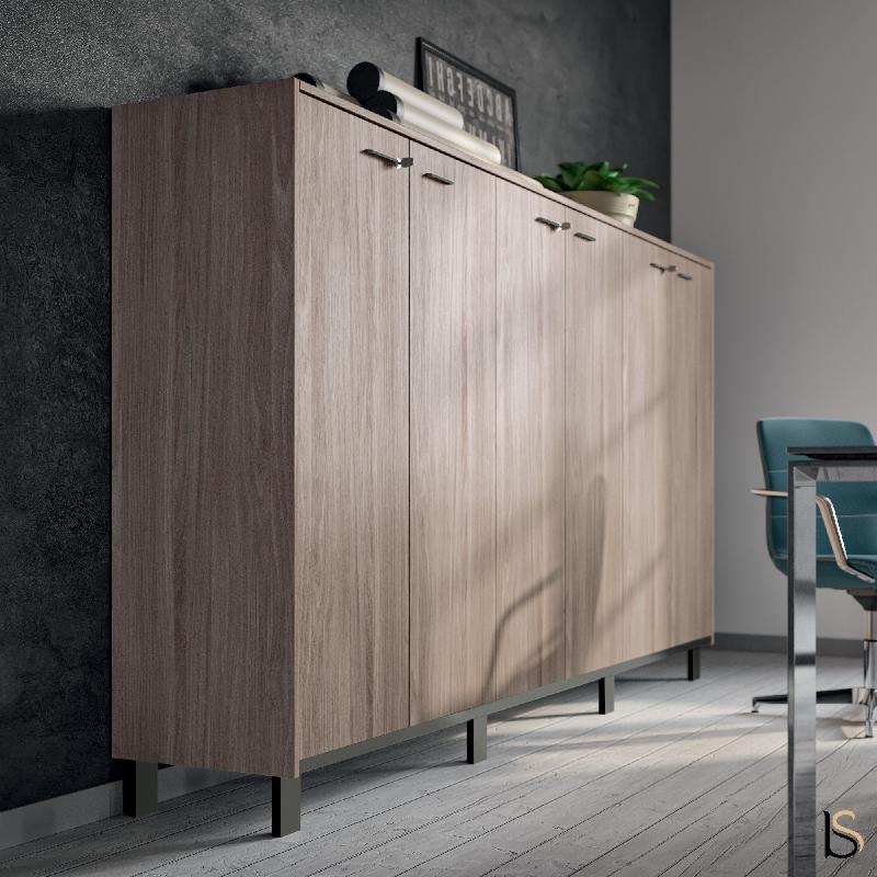 Armoire moyenne 6 portes - Quadrifoglio - Noyer Canaletto_1