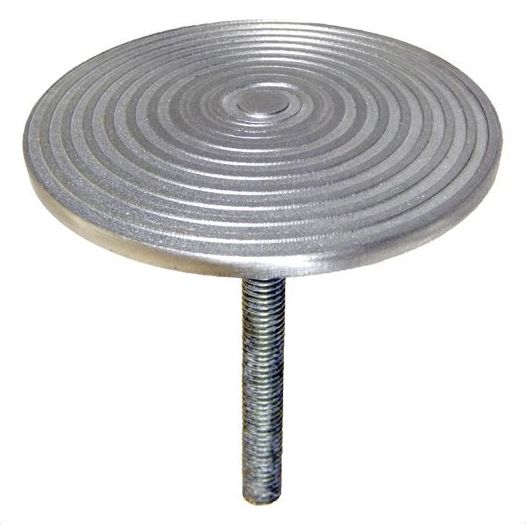 Clou de chaussée antidérapant en inox - virages - diamètre de tête 100 mm - Réf. 22035_0