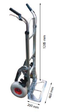 Diable aluminium 250 kg avec frein - ST250/FM - structure renforcée et système de freinage performant_1