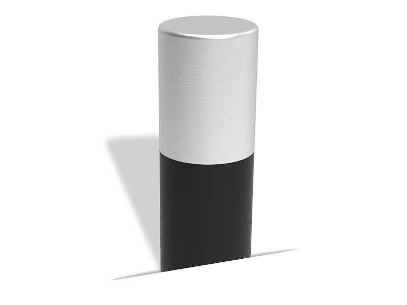 Pot6300 - Potelets fixes en acier Ø76mm avec tête inox - Hauteur 1000 mm hors-sol_1