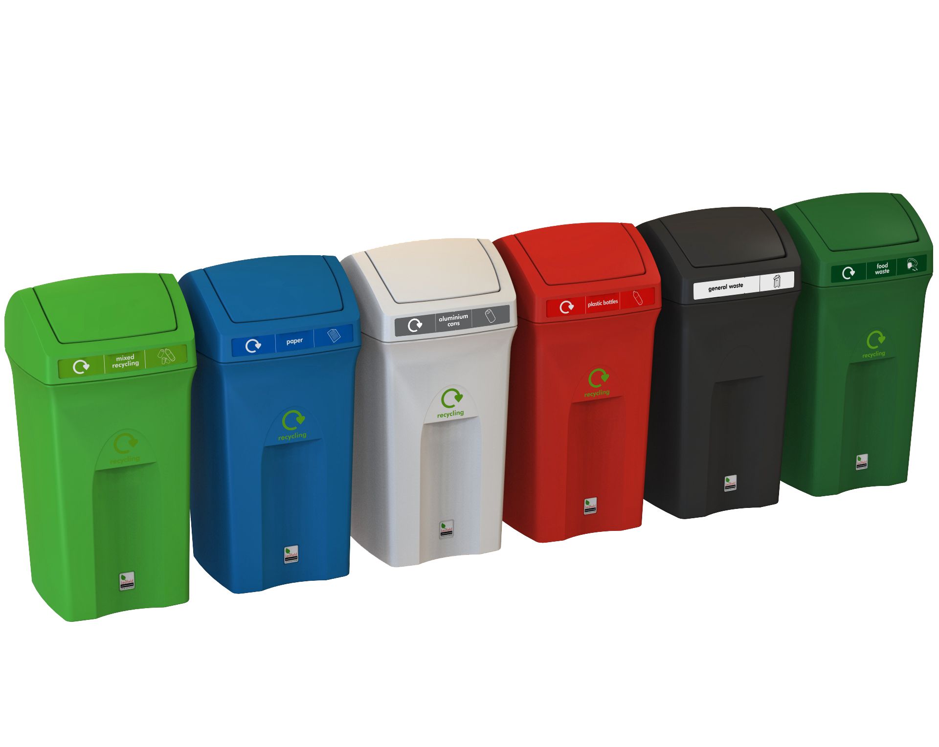 Corbeille de tri Envirobin 100L - Polyéthylène moulé, haute résistance, anti-UV, 1 ou 2 flux personnalisables_2