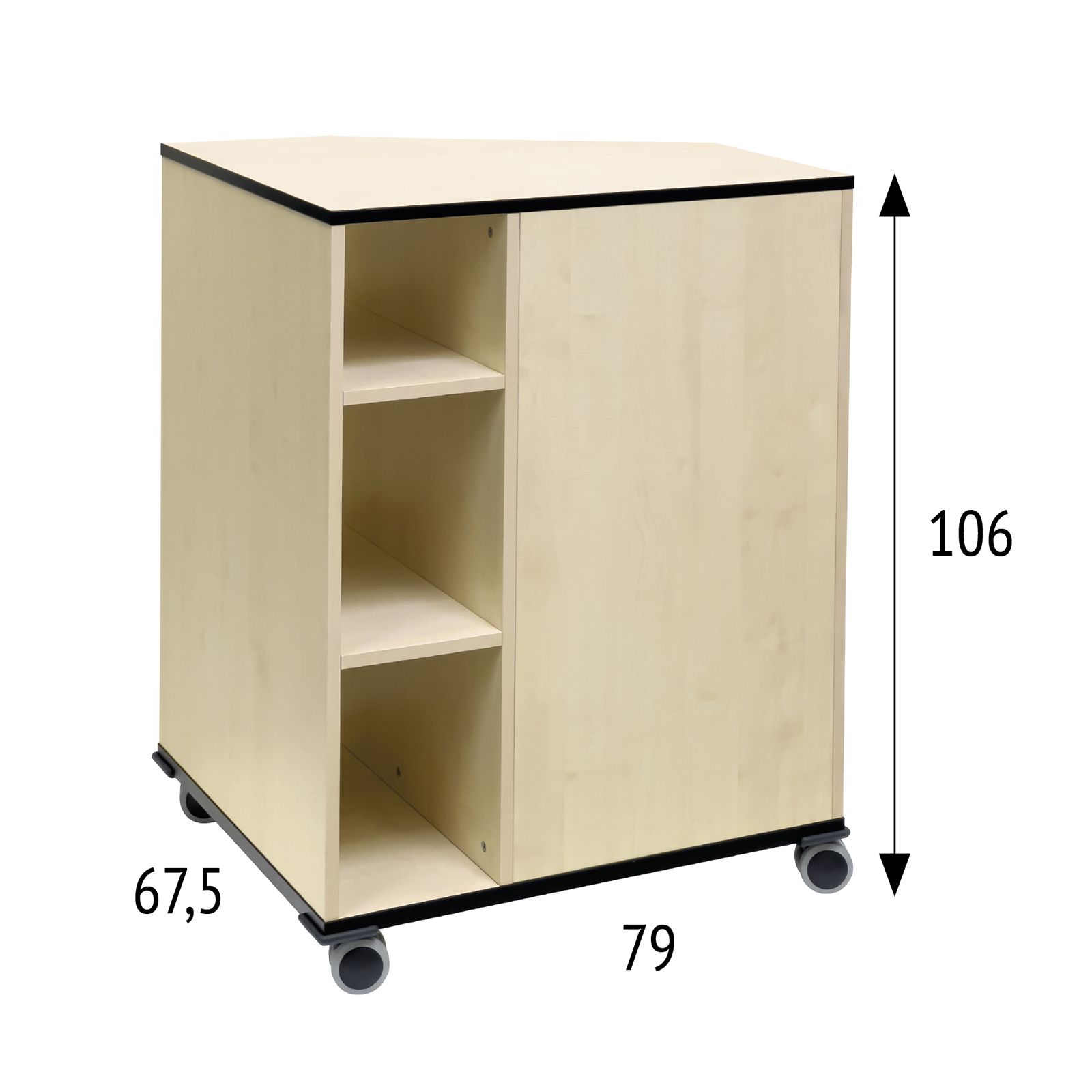 Rayonnage Haut Mobile Pentagonal - Ergonomique et Flexible -  EWH.5-106_1