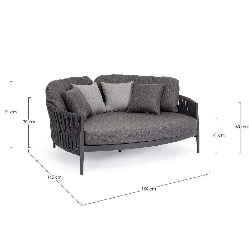 Daybed avec accoudoirs Jacinta anthracite WG21 160 x 145 x 91 cm_1