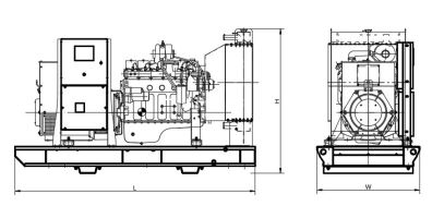 Groupe électrogène diesel 400/230 V - 50 Hz - 3 Phases - AP110 (EU) avec motorisation Baudouin et génératrice Stamford UCI274C_1