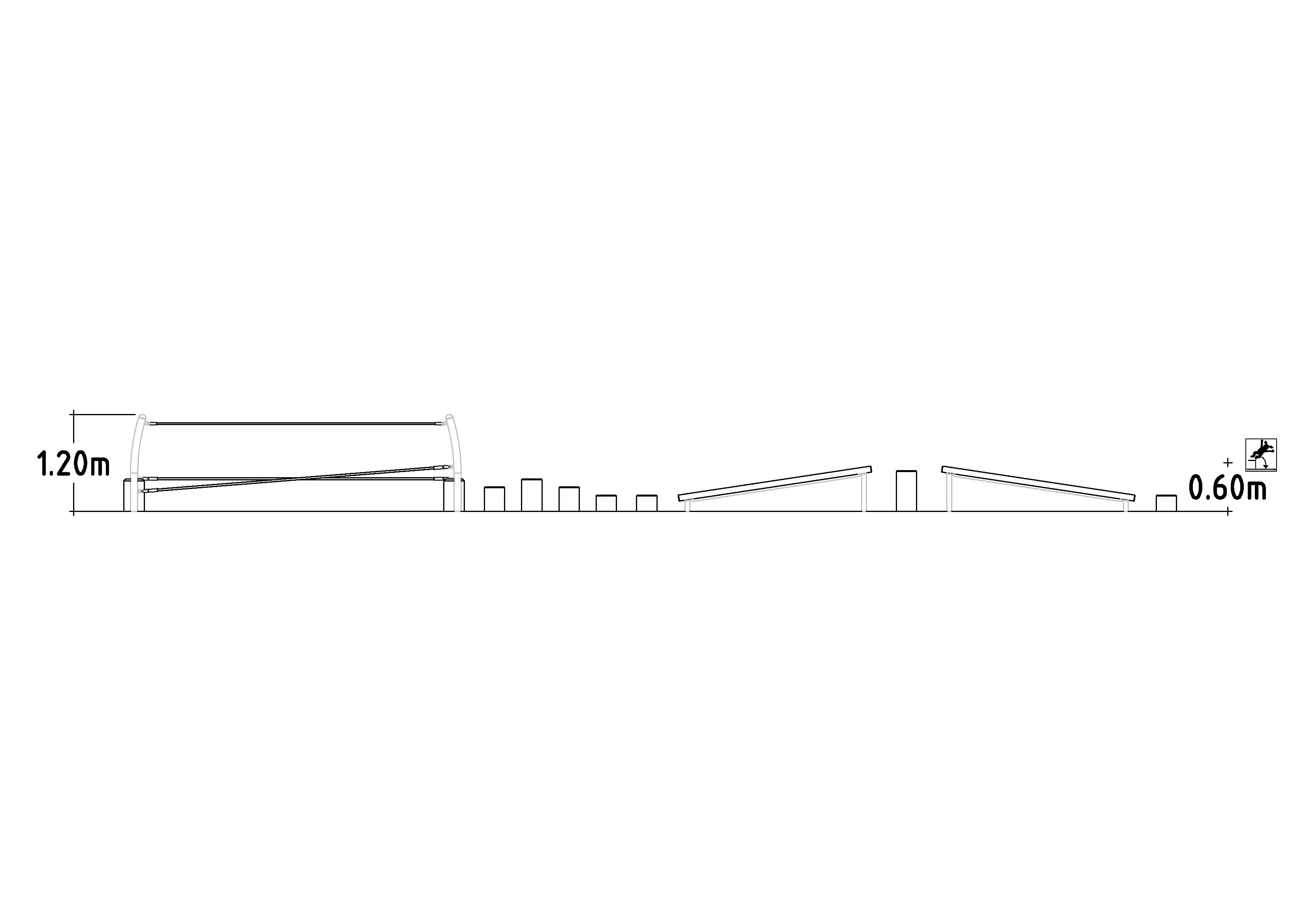 Parcours sportif pour enfants - NRG Andes réf 8079908 - HAGS - Scellement béton, 12.95m de long_1