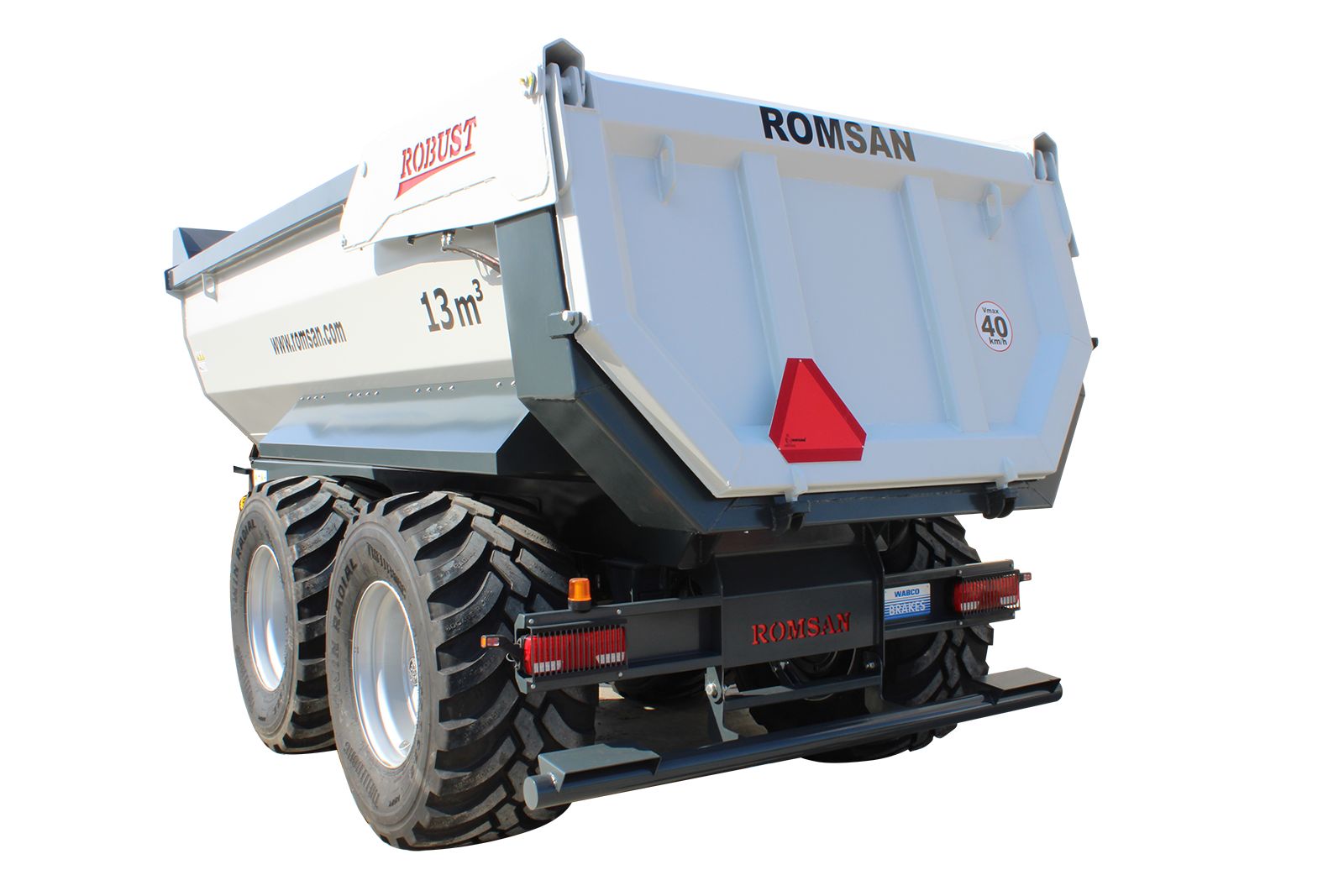 R 220 tahk robust benne agricole à tandem monocoque - romsan - capacité de 15000 kg_1