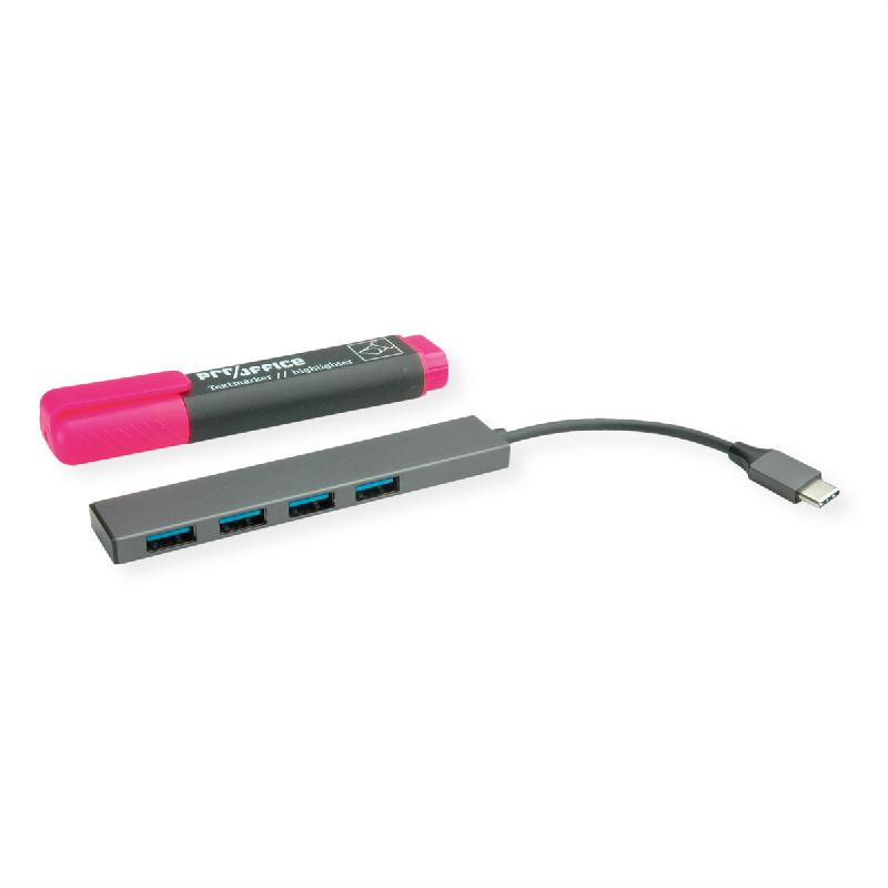 ROLINE Hub USB 3.2 Gen 1, 4 ports, type C_1