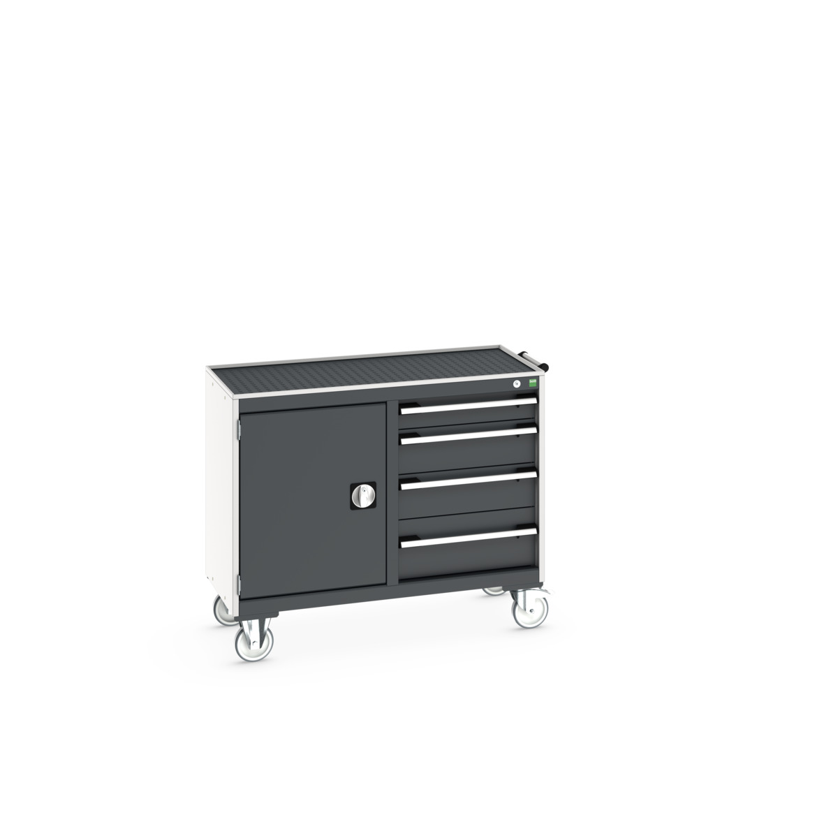 Desserte de Maintenance Cubio 4 Rebords - Compartiment à Porte et 4 Tiroirs - LxPxH : 1050x525x885 mm_0