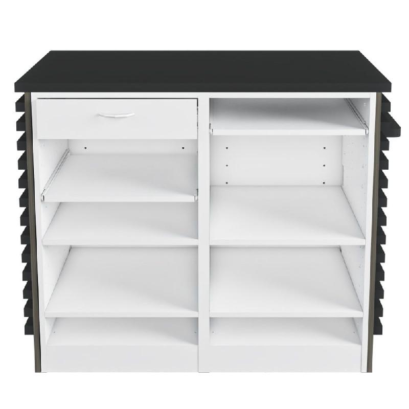 Comptoir Tasseau G finition béton et gris anthracite L120xP58xH100cm_1