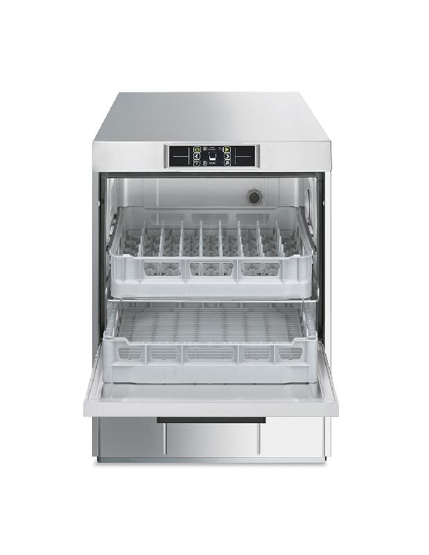 Lave-vaisselle SMEG professionnel double panier 50x50 cm avec pompe de vidange - UD522D_1