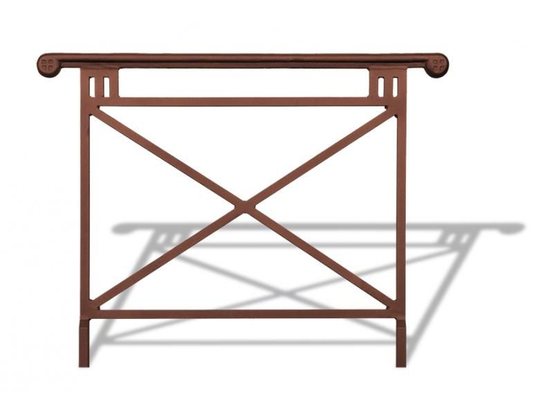 Bar3100a - Barrières urbaines en acier avec montants et croisillon carré 25x25mm - Urban'nt_1